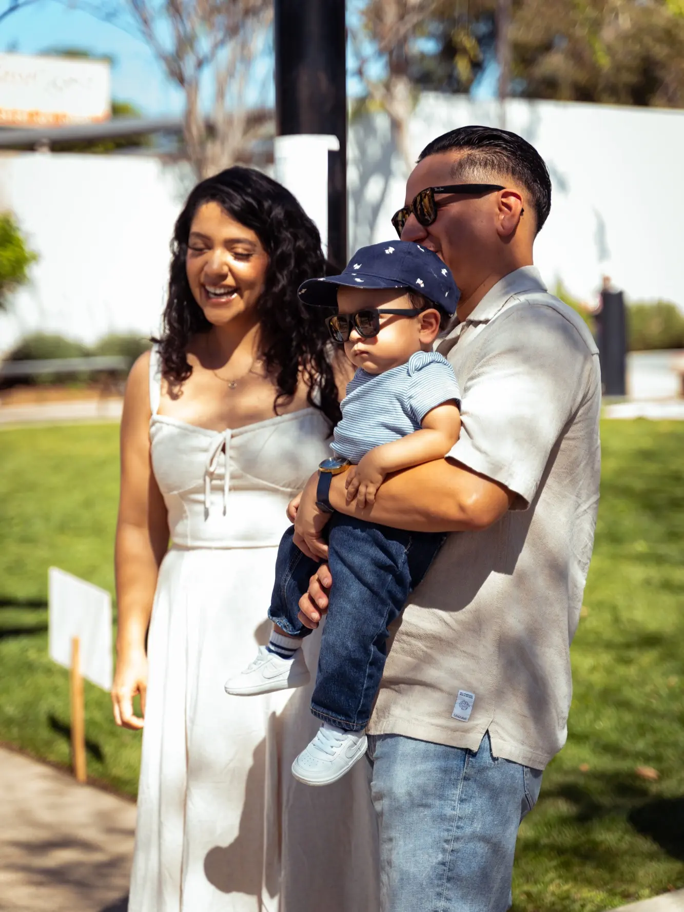 A family enjoying an outdoor gathering